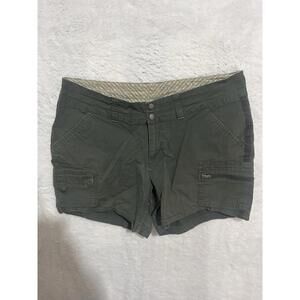 Columbia Omni-Shade Women’s Cargo Shorts Size‎ 12 Green Outdoor Hiking UV